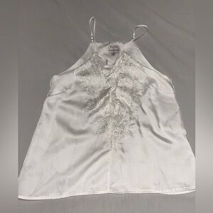 EUC Koko + Mason White Lace Cami Tank Top Blouse Size Medium